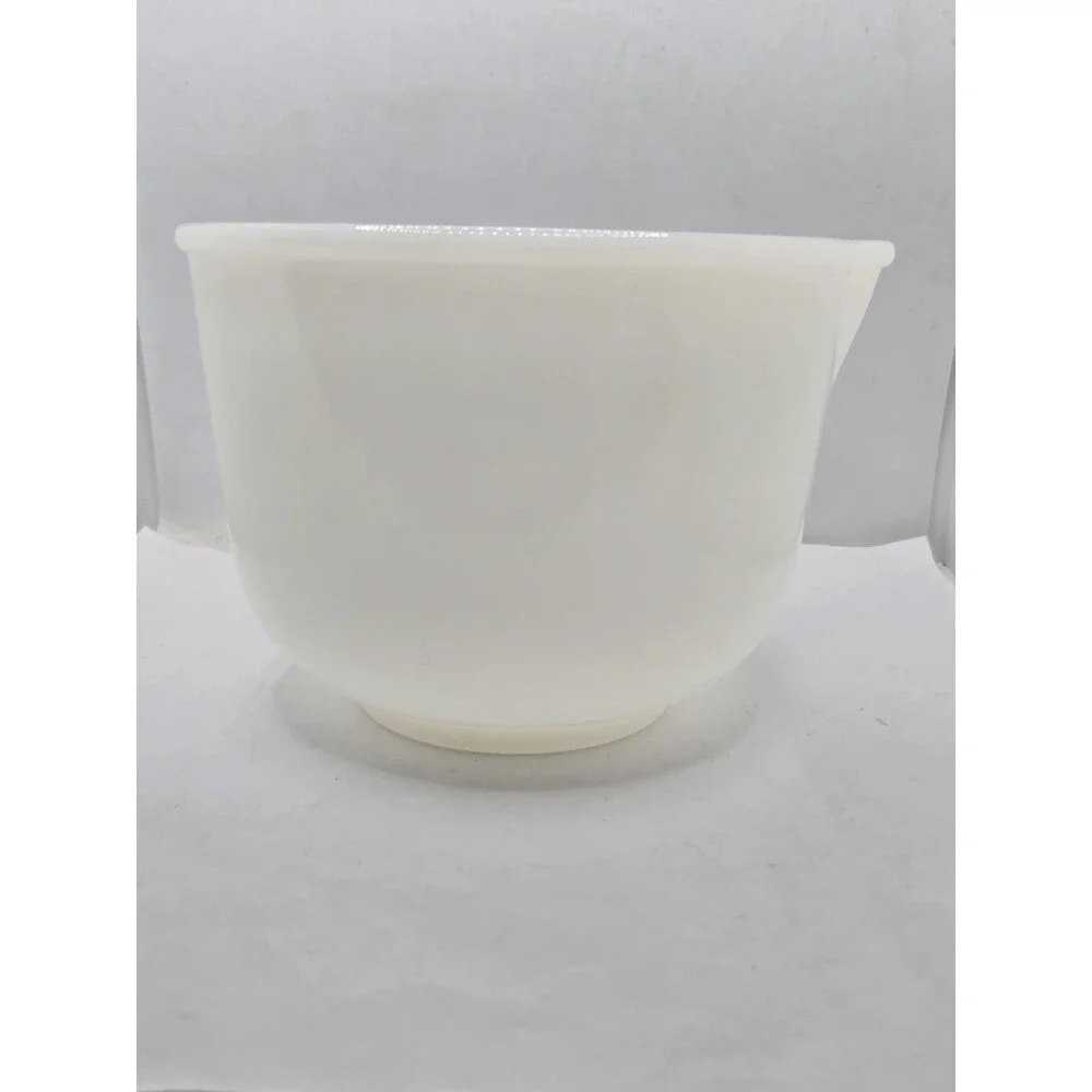 Glasbake Mixing Bowl For Sunbeam Mixmaster White Milk Glass Vintage
